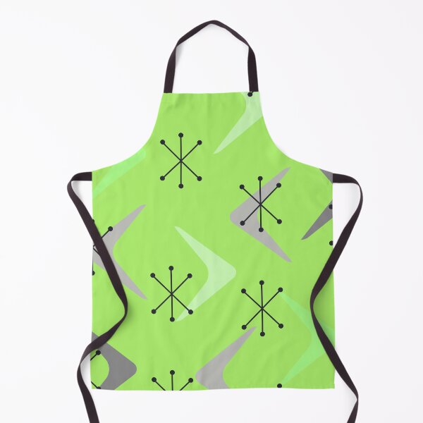Item preview, Mid Century Boomerangs Starbursts Chartreuse designed and sold by thepixelgarden.