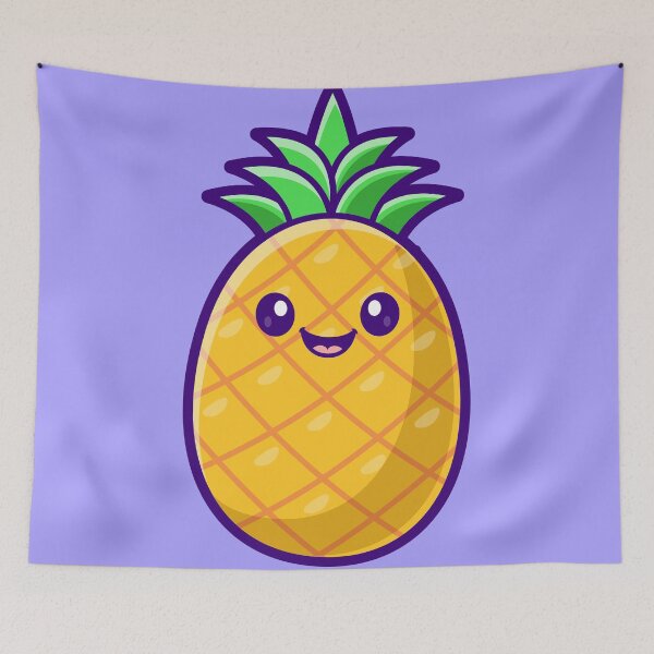 Item preview, Cute Pineapple Fruit Cartoon Vector Icon Illustration designed and sold by hjian8219.