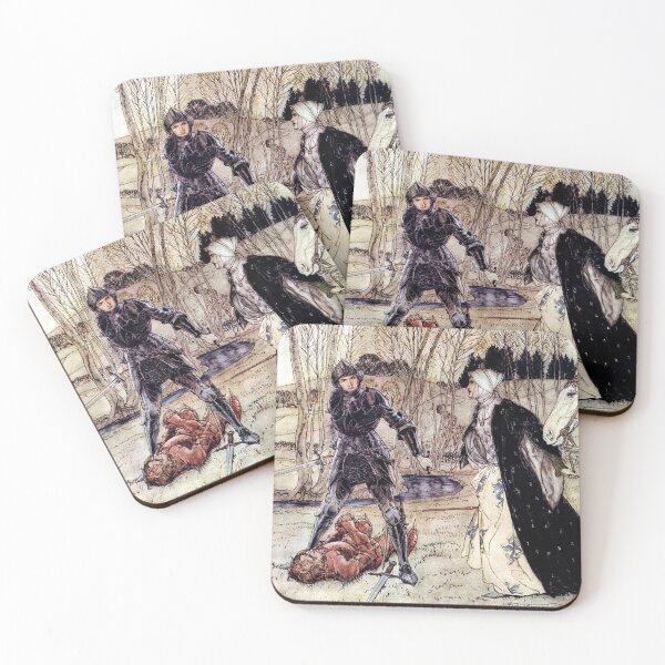 Item preview, Sir Lancelot and Sir Balin - Arthur Rackham designed and sold by forgottenbeauty.