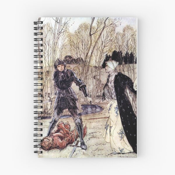 Item preview, Sir Lancelot and Sir Balin - Arthur Rackham designed and sold by forgottenbeauty.