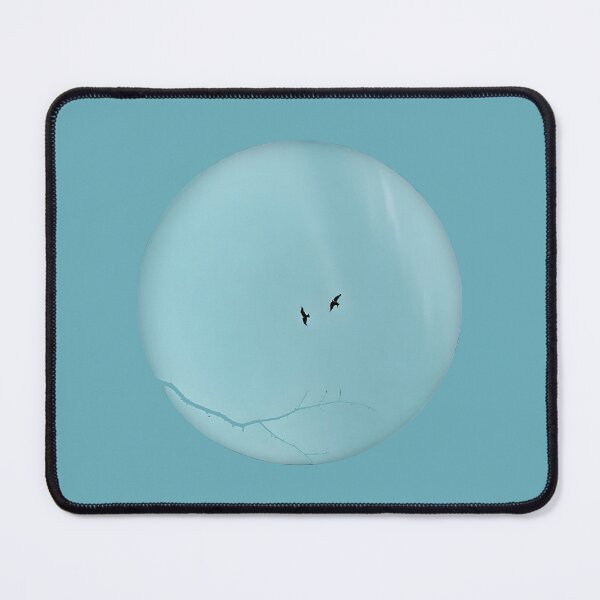 Item preview, Pareidolia Face Birds Eyes Branches Mouth - Dusty Blue Sky designed and sold by Beachy.