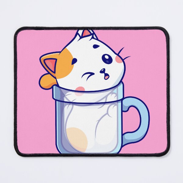 Item preview, Cute Cat Stuck in Cup Cartoon Vector Icon Illustration designed and sold by hjian8219.