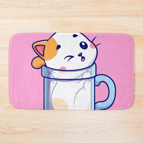 Item preview, Cute Cat Stuck in Cup Cartoon Vector Icon Illustration designed and sold by hjian8219.