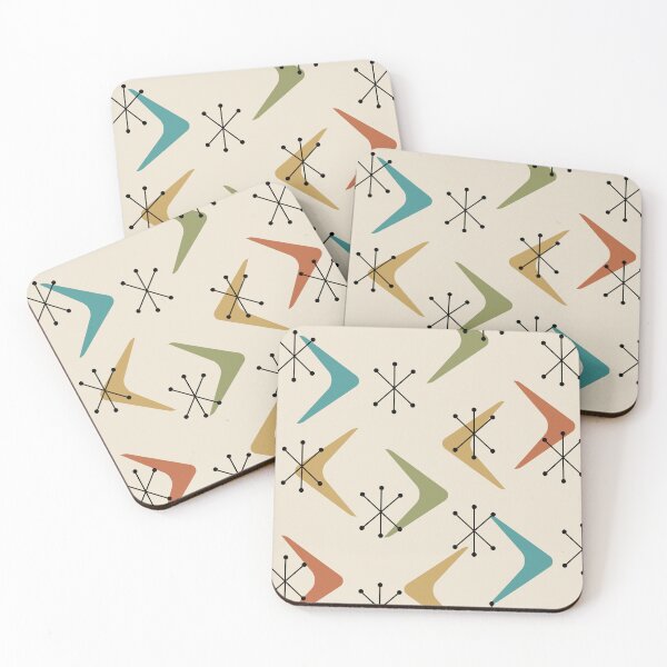 Item preview, Mid Century Boomerangs Starbursts Multicolored 1 designed and sold by thepixelgarden.