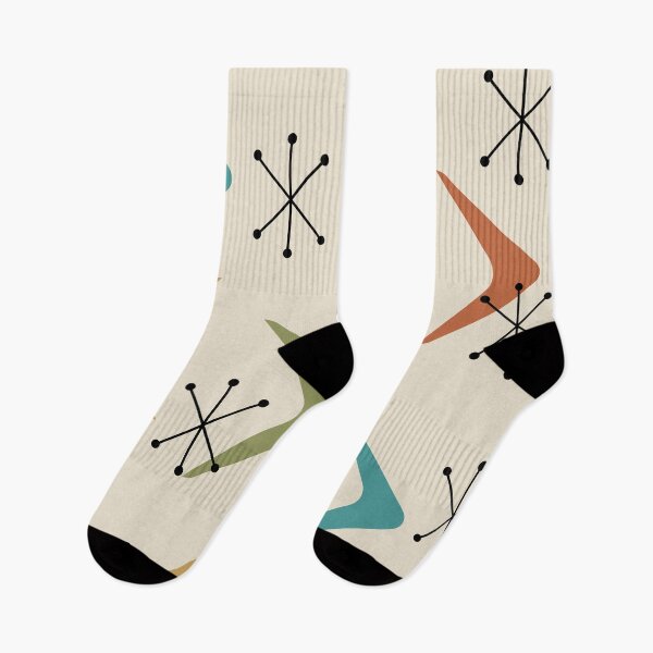 Item preview, Mid Century Boomerangs Starbursts Multicolored 1 designed and sold by thepixelgarden.