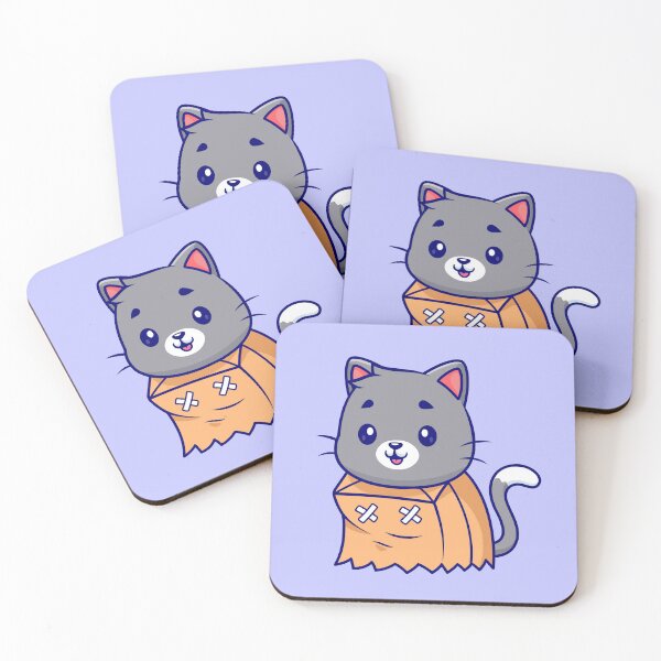 Item preview, Cute Cat with Paper Bag Cartoon Vector Icon Illustration designed and sold by hjian8219.