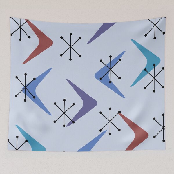 Item preview, Mid Century Boomerangs Starbursts Multicolored 2 designed and sold by thepixelgarden.