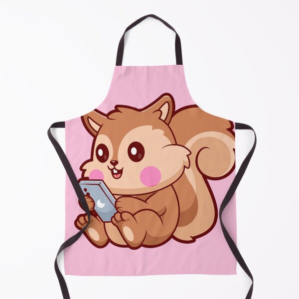 Item preview,  Cute Squirrel Playing with Phone Cartoon Vector Icon Illustration designed and sold by hjian8219.