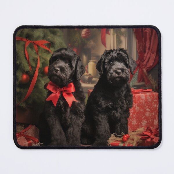 Item preview, Christmas Black Russian Terrier designed and sold by Samuelsboro.