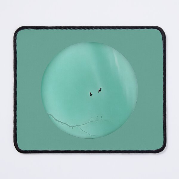 Item preview, Pareidolia Face Birds Eyes Branches Mouth - Dusty Teal Sky designed and sold by Beachy.