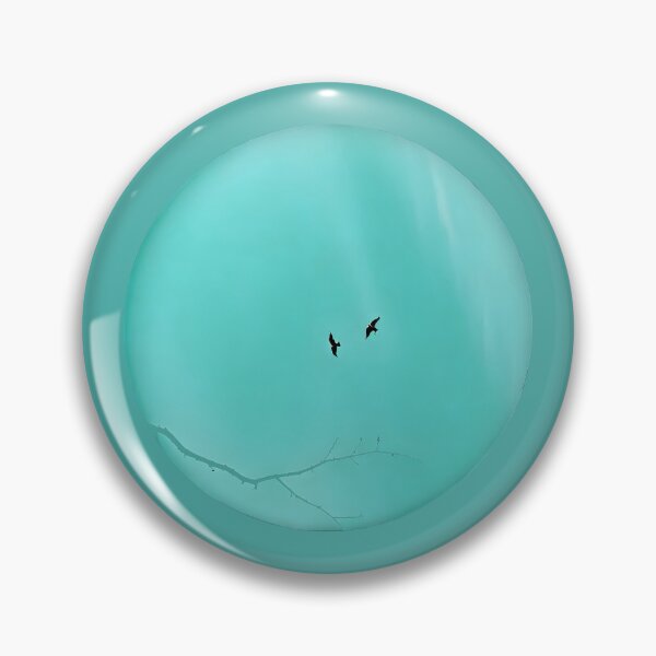 Item preview, Pareidolia Face Birds Eyes Branches Mouth - Dusty Cyan Sky designed and sold by Beachy.