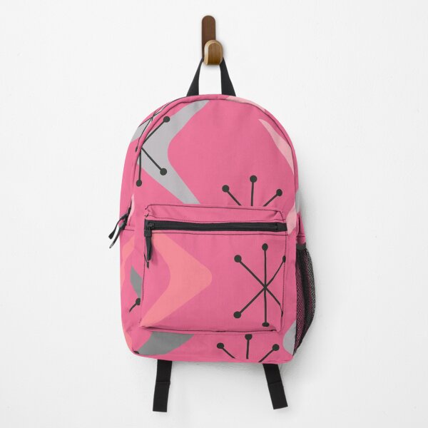 Item preview, Mid Century Boomerangs Starbursts Hot Pink designed and sold by thepixelgarden.