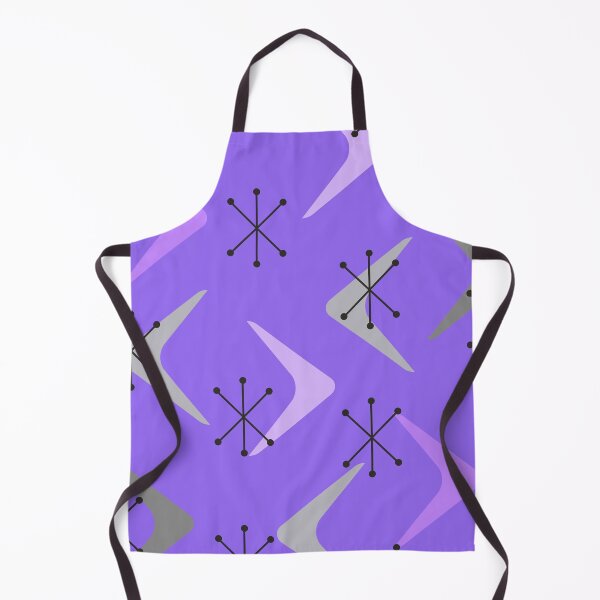 Item preview, Mid Century Boomerangs Starbursts Purple designed and sold by thepixelgarden.