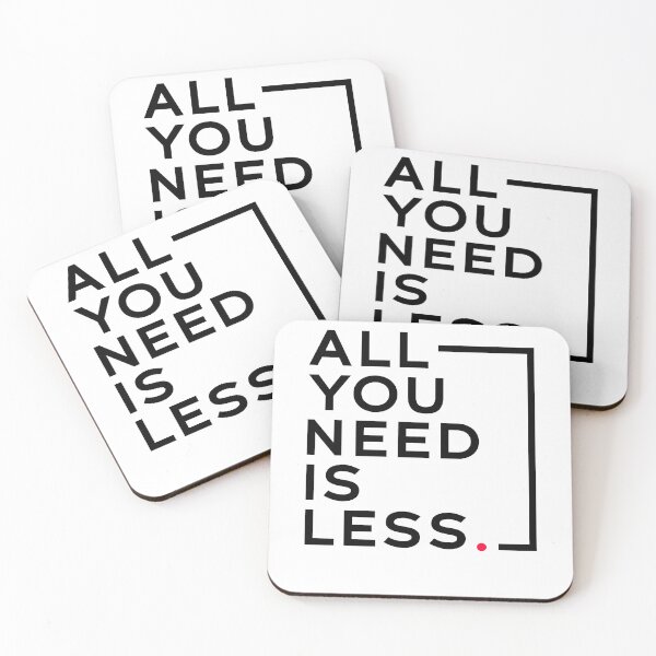 Item preview, all you need is less | Minimalist t-shirt, minimalism design, stop consuming, no consumption, stop waste, no plastic, ecology quote, gift designed and sold by KOURCHAL ART.