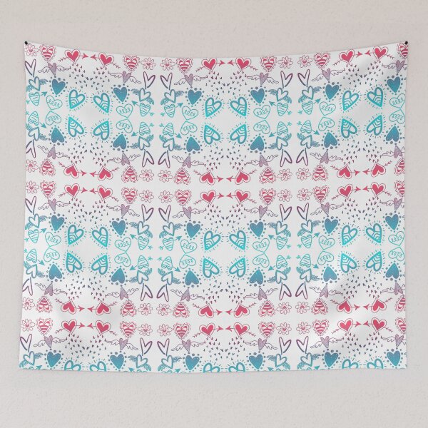 Item preview, Colorful Hearts Seamless Pattern  designed and sold by adlkh.