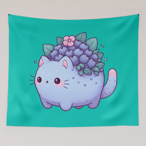 Item preview, Blueberry cat designed and sold by Anna Halasek.