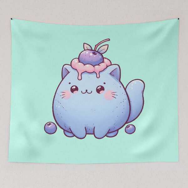 Item preview, Blueberry cat designed and sold by Anna Halasek.