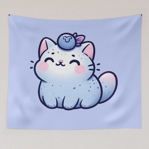 Item preview, Blueberry cat designed and sold by Anna Halasek.