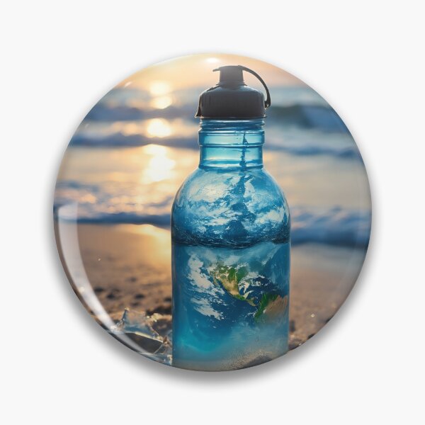 Item preview, A water bottle set on a sandy beach no.3 designed and sold by Sijtipat.
