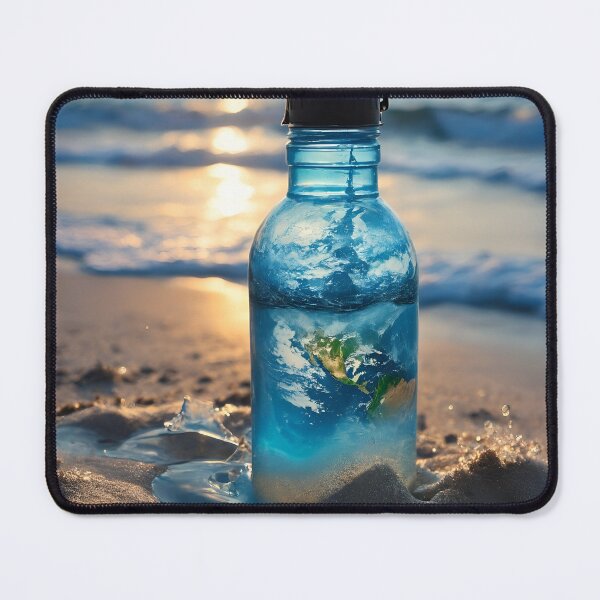 Item preview, A water bottle set on a sandy beach no.3 designed and sold by Sijtipat.