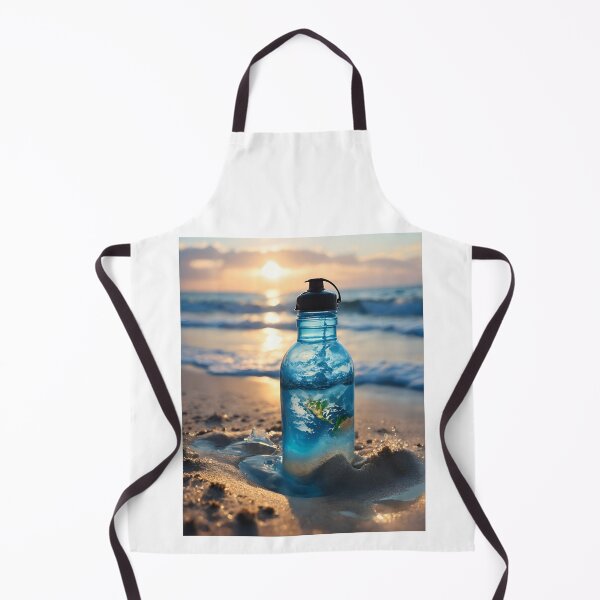 Item preview, A water bottle set on a sandy beach no.3 designed and sold by Sijtipat.