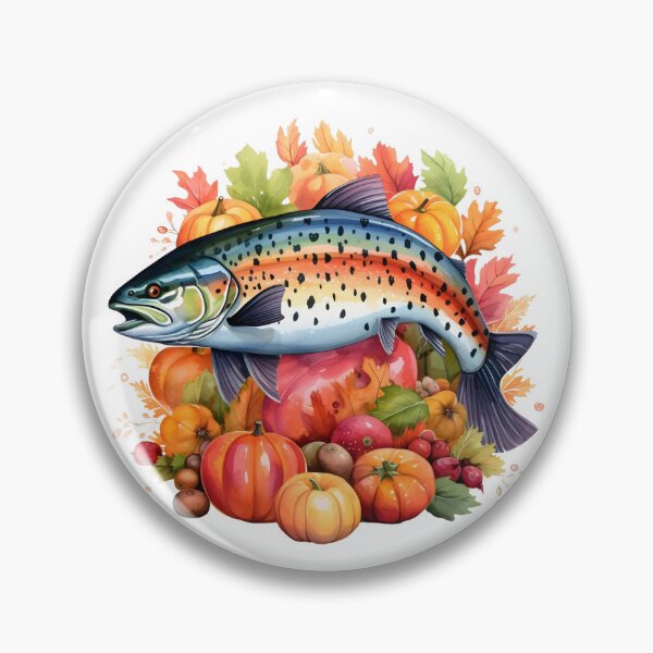 Item preview, Fall Pumpkins Rainbow Trout designed and sold by DigitalToast.