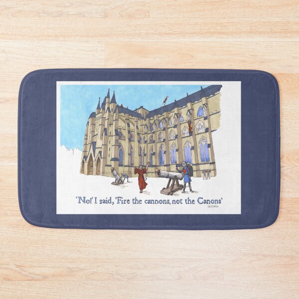 Item preview, Canons at Westminster Abbey - Medieval humor poster designed and sold by MNoblestudio.