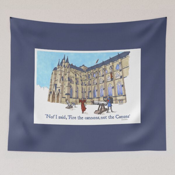 Item preview, Cánones en la Abadía de Westminster - Cartel de humor medieval designed and sold by MNoblestudio.