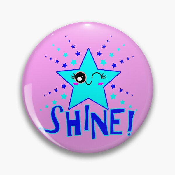 Item preview, Cute Smiling Blue Twinkle Star Shining English Shine! designed and sold by HoppRock.