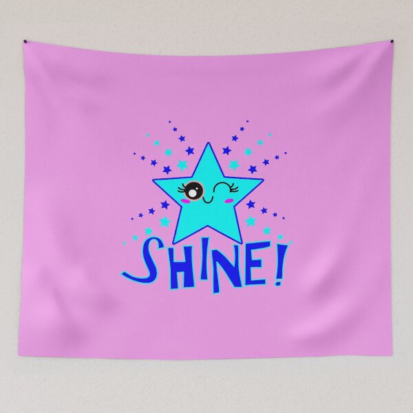 Item preview, Cute Smiling Blue Twinkle Star Shining English Shine! designed and sold by HoppRock.