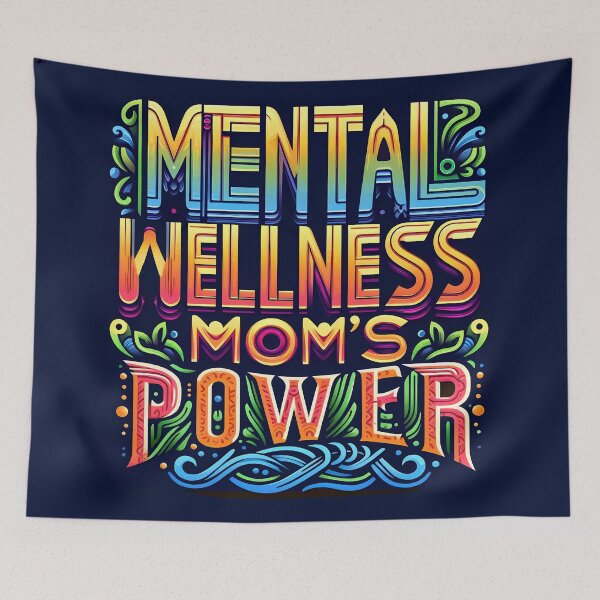 Item preview, Mental Wellness Mom's Power, typography designed and sold by maxmaj.