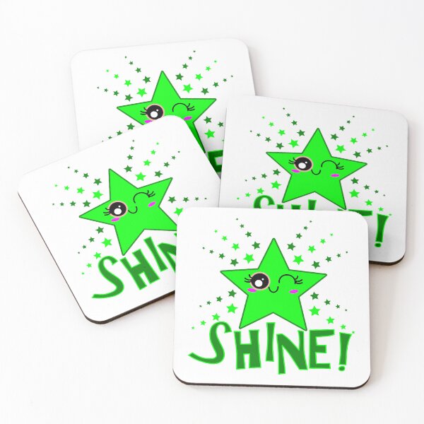 Item preview, Cute Smiling Green Twinkle Star Shining English Shine! designed and sold by HoppRock.