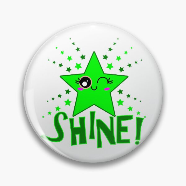 Item preview, Cute Smiling Green Twinkle Star Shining English Shine! designed and sold by HoppRock.