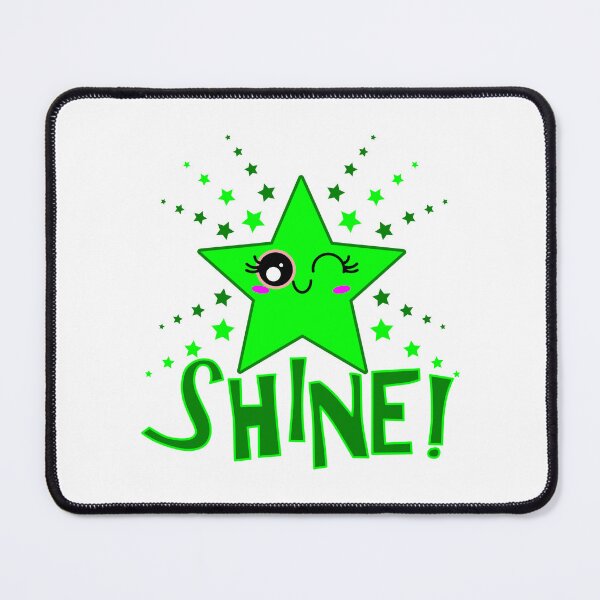 Item preview, Cute Smiling Green Twinkle Star Shining English Shine! designed and sold by HoppRock.