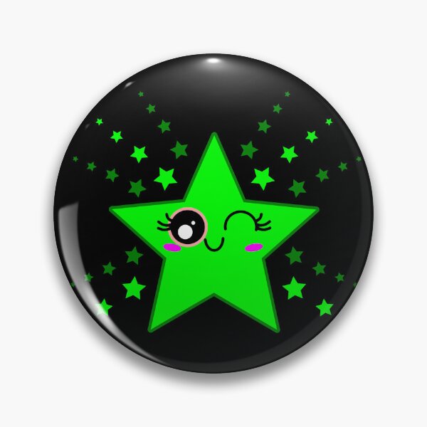Item preview, Cute Smiling Green Twinkle Star Shining designed and sold by HoppRock.