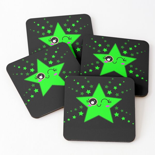 Item preview, Cute Smiling Green Twinkle Star Shining designed and sold by HoppRock.