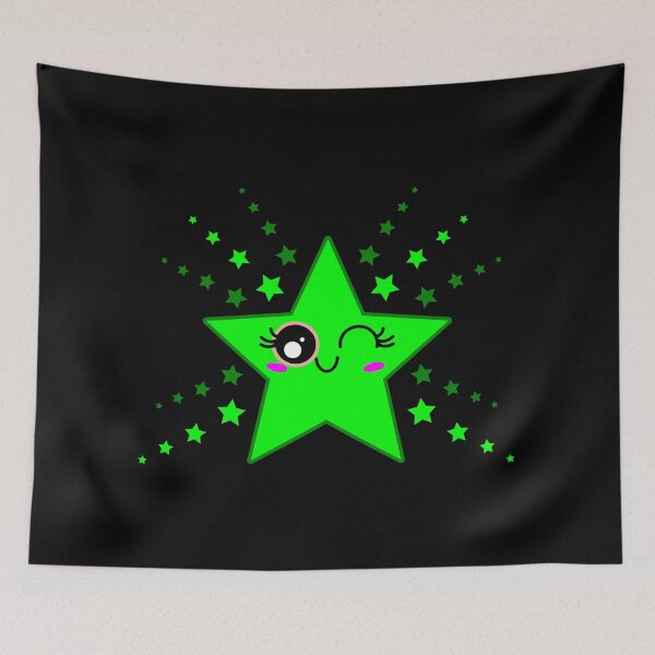 Item preview, Cute Smiling Green Twinkle Star Shining designed and sold by HoppRock.