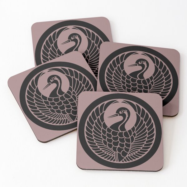 Item preview, Traditional Japanese Samurai crest: Maru ni Tsuru no maru - Umenezumi designed and sold by Onigokko.