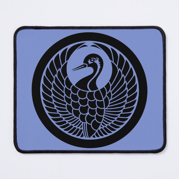 Item preview, Traditional Japanese Samurai crest: Maru ni Tsuru no maru - Benimidori designed and sold by Onigokko.