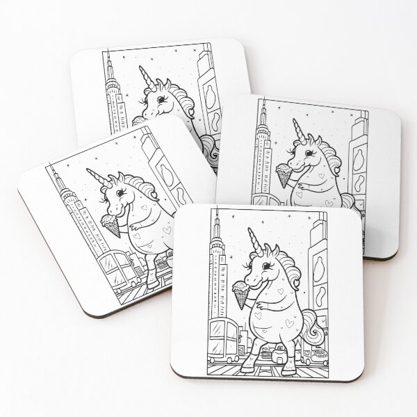 Item preview, Unicorn Eats Ice Cream In New York! designed and sold by Takin-Thepiss.
