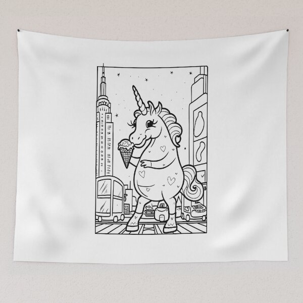 Item preview, Unicorn Eats Ice Cream In New York! designed and sold by Takin-Thepiss.
