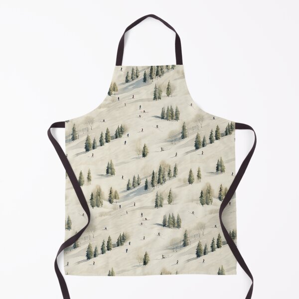 Item preview, Watercolor Snowy Winter Forest Skiing Patterns designed and sold by Mandie Kuo.