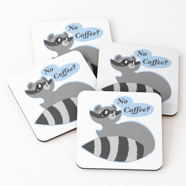 Item preview, No Coffee? Raccoon designed and sold by WriterofDreams.