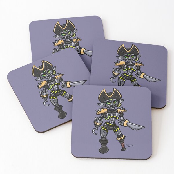 Item preview, Robot Space Pirate Cyborg Goblin Gal Captain designed and sold by BowlerHatBazzar.