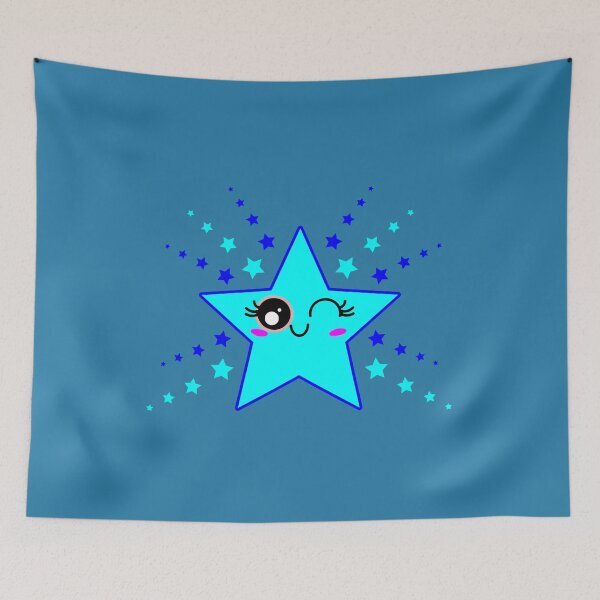 Item preview, Cute Smiling Blue Twinkle Star Shining designed and sold by HoppRock.