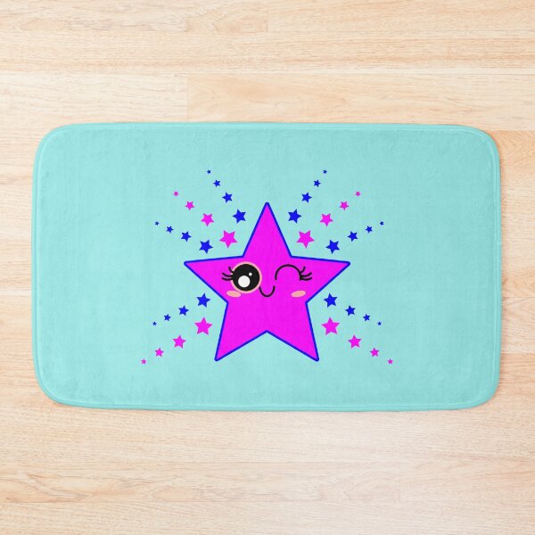 Item preview, Cute Smiling Blue and Pink Twinkle Star Shining designed and sold by HoppRock.