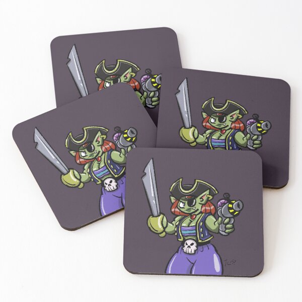 Item preview, Space Pirate Goblin Girl Buccaneer designed and sold by BowlerHatBazzar.
