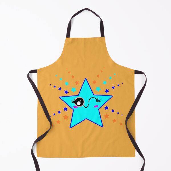 Item preview, Cute Smiling Blue and Orange Twinkle Star Shining designed and sold by HoppRock.