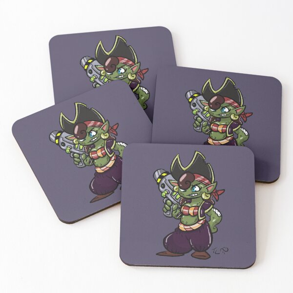 Item preview, Goblin Gal Space Pirate with Big Raygun designed and sold by BowlerHatBazzar.