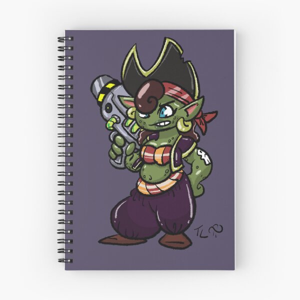 Item preview, Goblin Gal Space Pirate with Big Raygun designed and sold by BowlerHatBazzar.
